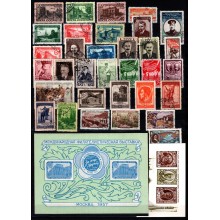 Sovjetunionen - Planche med forskellige og bedre mærker og miniark.